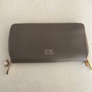 Zac Posen Earth Checkbook Wallet-Geranium (Beige/light purple and black int.)